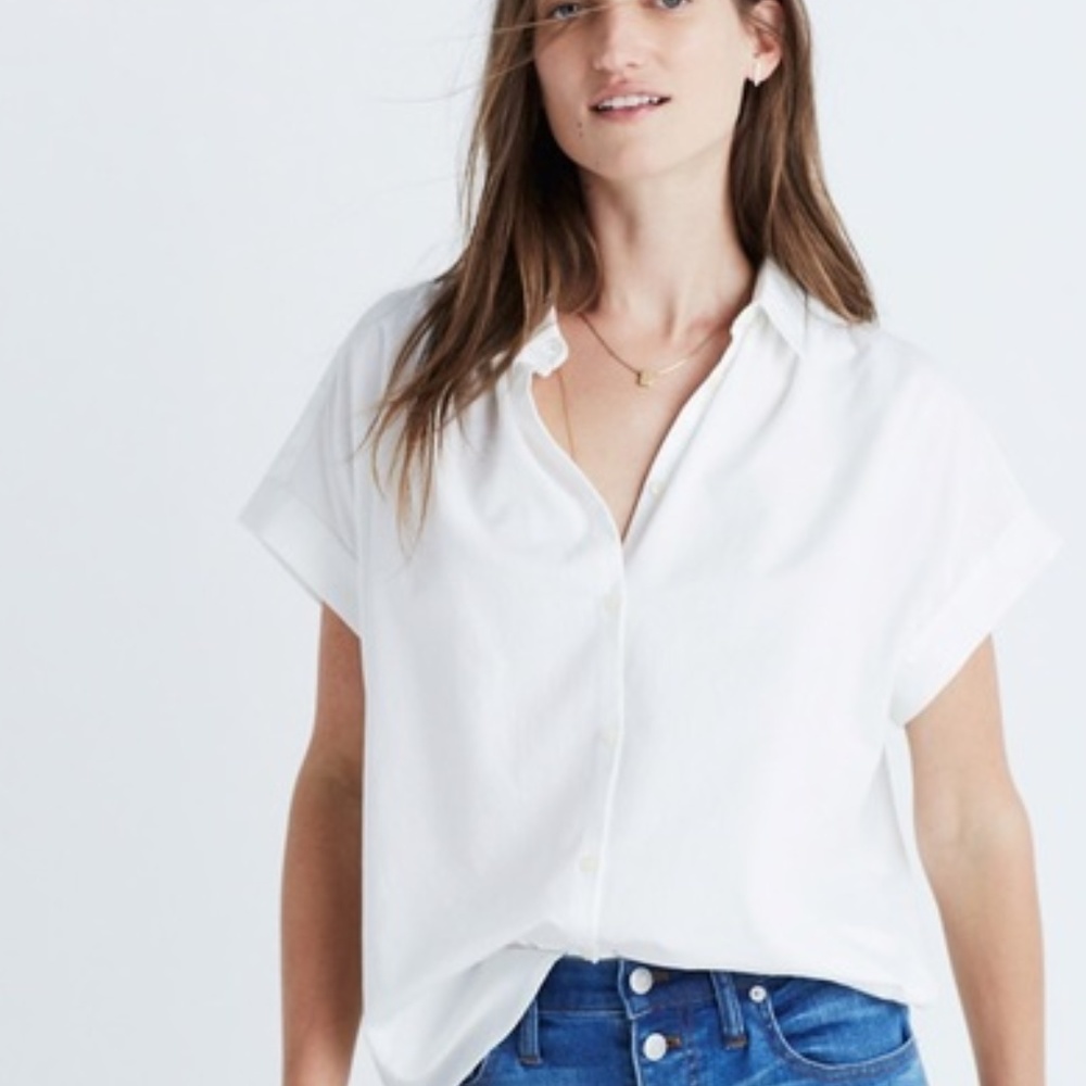 NWT Madewell Central shirt white M